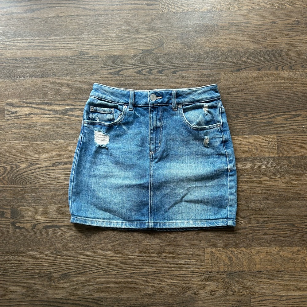 Garage Blue Jean Mini Skirt